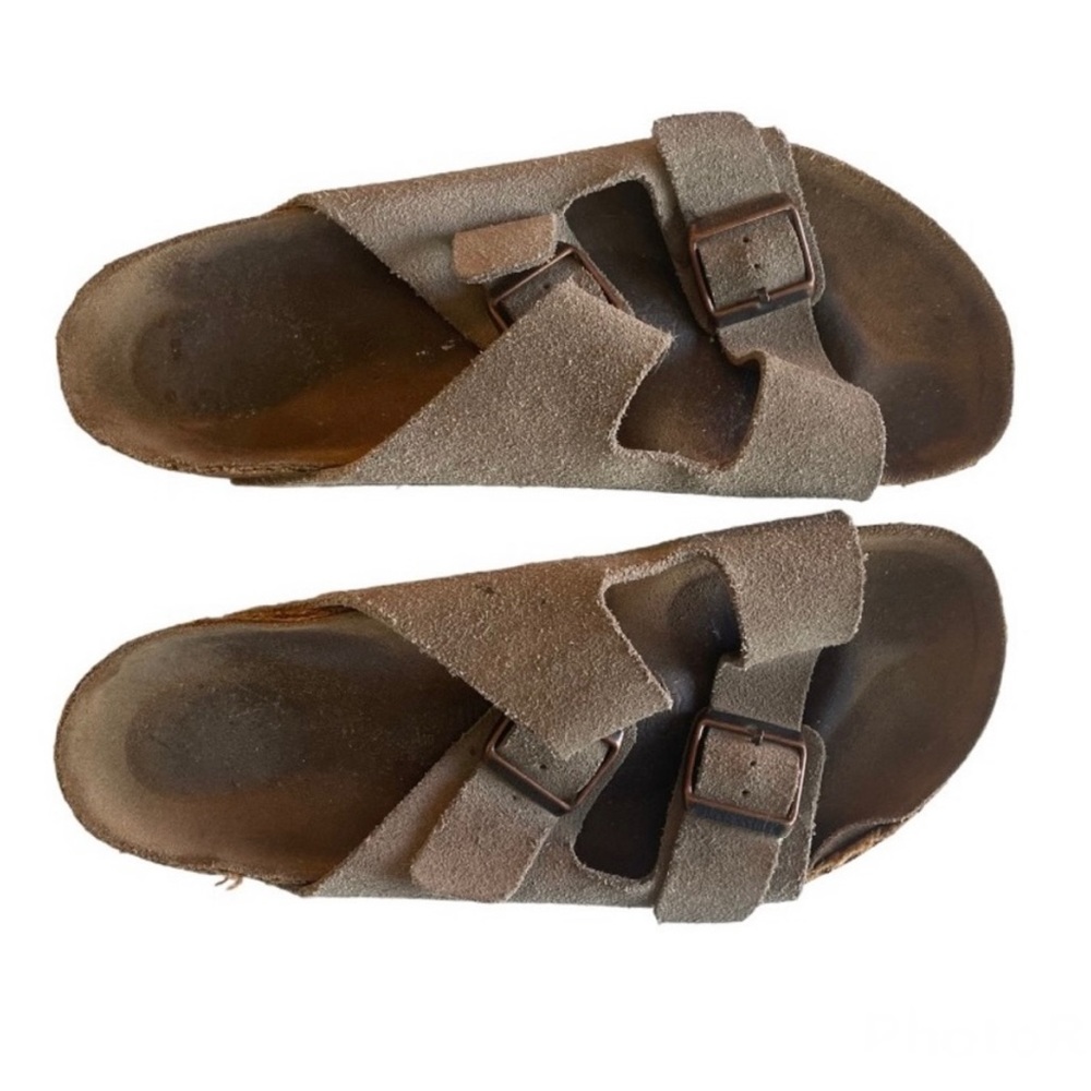 Birkenstock Dark Green Suede Classic Sandals/ M 10